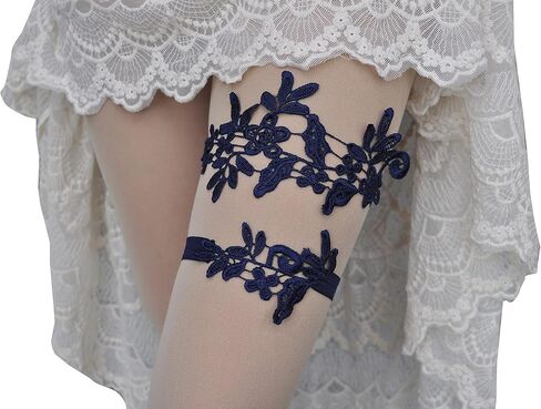 Wedding Garters for Bride Lace Garter Set Wedding Garter Belt Flower Floral Design Bridal Garter Set for Wedding in Saudi Arabia