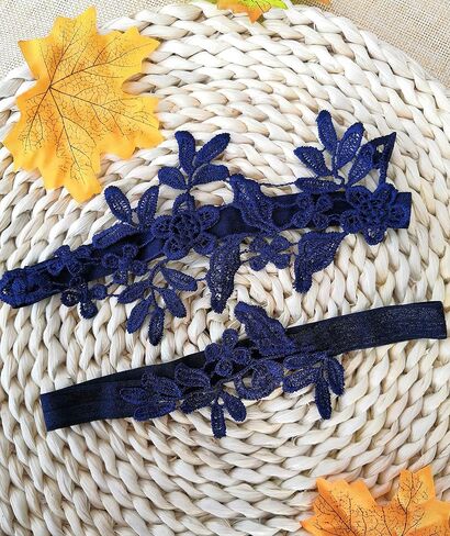 Wedding Garters for Bride Lace Garter Set Wedding Garter Belt Flower Floral Design Bridal Garter Set for Wedding in Saudi Arabia