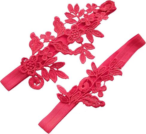 Wedding Garters for Bride Lace Garter Set Wedding Garter Belt Flower Floral Design Bridal Garter Set for Wedding in Saudi Arabia