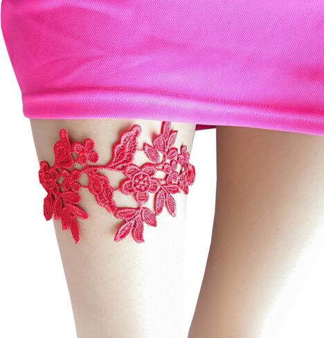 Wedding Garters for Bride Lace Garter Set Wedding Garter Belt Flower Floral Design Bridal Garter Set for Wedding in Saudi Arabia