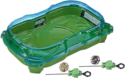 مجموعة BEYBLADE Burst Turbo Slingshock Cross Collision Battle - مجموعة كاملة مع Burst Beystadium وقمصان القتال ولعبة القاذفات - للأعمار من 8 سنوات فما فوق in Kuwait