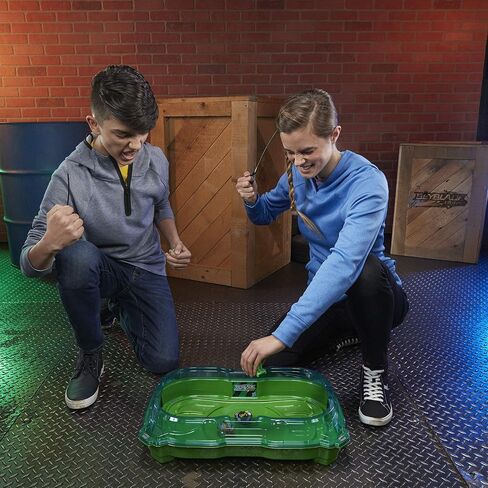 مجموعة BEYBLADE Burst Turbo Slingshock Cross Collision Battle - مجموعة كاملة مع Burst Beystadium وقمصان القتال ولعبة القاذفات - للأعمار من 8 سنوات فما فوق in Kuwait