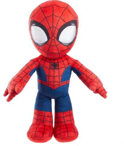 Mattel Marvel Plush Talkers Soft Toy, 11.75-Inch Spider-Man Figure with 10 Sounds & Phrases, Collectible Plush Doll in Saudi Arabia