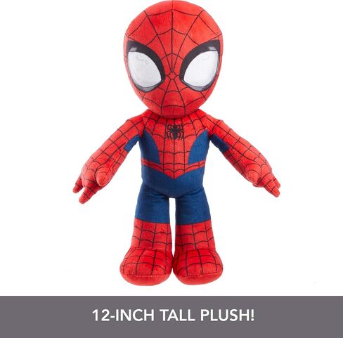 Mattel Marvel Plush Talkers Soft Toy, 11.75-Inch Spider-Man Figure with 10 Sounds & Phrases, Collectible Plush Doll in Saudi Arabia