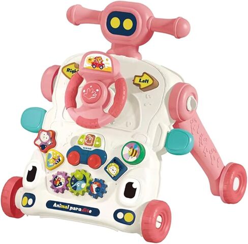 مشاية أطفال للجلوس والوقوف للأطفال 3 في 1، مشاية دفع للأطفال الصغار، طاولة أنشطة للأطفال حديثي الولادة (رمادي) in Kuwait