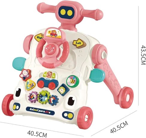 مشاية أطفال للجلوس والوقوف للأطفال 3 في 1، مشاية دفع للأطفال الصغار، طاولة أنشطة للأطفال حديثي الولادة (رمادي) in Kuwait