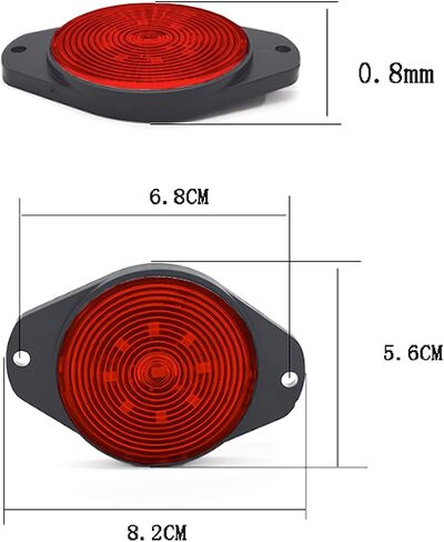 LED Side Marker Lights,12V Amber/Yellow Round Clearance Mark Lights Pickup Truck Signal Light Taillight for Trailer Car Camper in Saudi Arabia