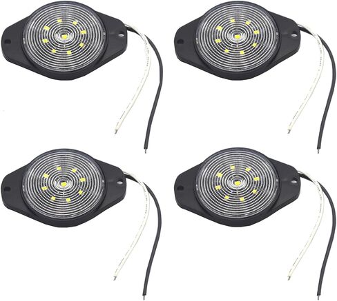 LED Side Marker Lights,12V Amber/Yellow Round Clearance Mark Lights Pickup Truck Signal Light Taillight for Trailer Car Camper in Saudi Arabia