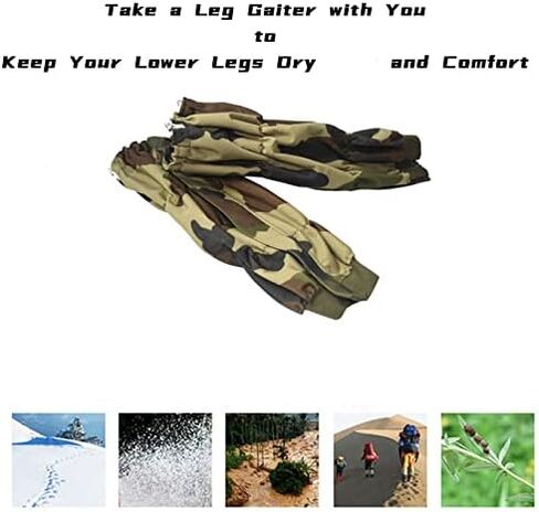 Waterproof Snow Gaiters for Men Women Snowshoes and Boots Thickened 1000 D Oxford Hiking Boot Gators fit Snowshoeing Skiing Trail Running Hunting Rain Gear Backpacking Shoe Equipment Ankle Leg Gaiter in Saudi Arabia