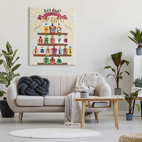Stupell Industries Dad You're Top Shelf Phrase Canvas Wall Art, Design by Arrolynn Weiderhold in Saudi Arabia