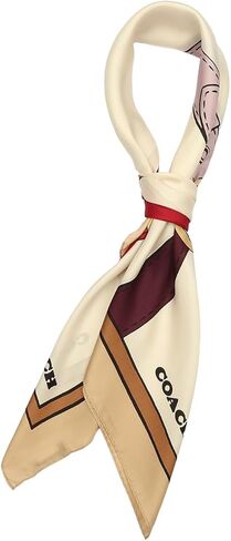 Coach womens Tromp Loeil Leather Belt Printed Silk Square in Saudi Arabia