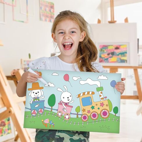 لفة ورق رسم ملونة لاصقة بدون فوضى وقابلة لإعادة الاستخدام من DIY، نشاط علاجي ممتع للاسترخاء للأطفال الصغار والأطفال والبالغين (لفة واحدة فارغة) in Saudi Arabia