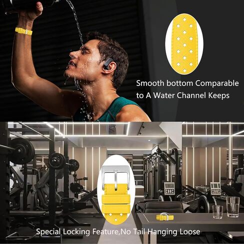 Fluororubber FKM Watchbands,Rubber Watch Strap Quick Release Tropical Style 20mm 22mm Soft Breathable,Durable Rubber Watch Band Universal Replacement Band Strap for Men Women in Saudi Arabia