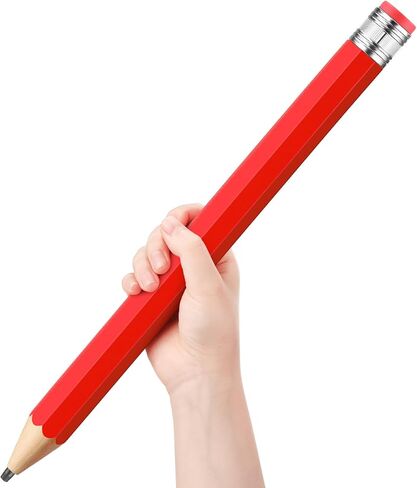 16 Inch Wooden Large Jumbo Pencils Giant Big Funny Wood Pencil with Cap and Eraser Fun Novelty Gifts for Kids School Kindergarten Home Office Prop Supplies (Yellow) in Kuwait