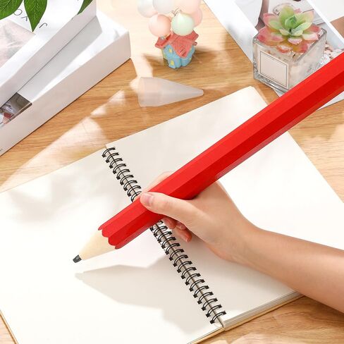 16 Inch Wooden Large Jumbo Pencils Giant Big Funny Wood Pencil with Cap and Eraser Fun Novelty Gifts for Kids School Kindergarten Home Office Prop Supplies (Yellow) in Kuwait