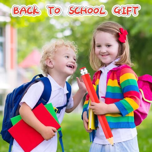 16 Inch Wooden Large Jumbo Pencils Giant Big Funny Wood Pencil with Cap and Eraser Fun Novelty Gifts for Kids School Kindergarten Home Office Prop Supplies (Yellow) in Kuwait