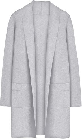RITERA Plus Size Cardigan Sweaters for Women Long Sleeve Open Front Lapel Collar Jacket Pocket Winter Coatigan XL-5XL in Saudi Arabia