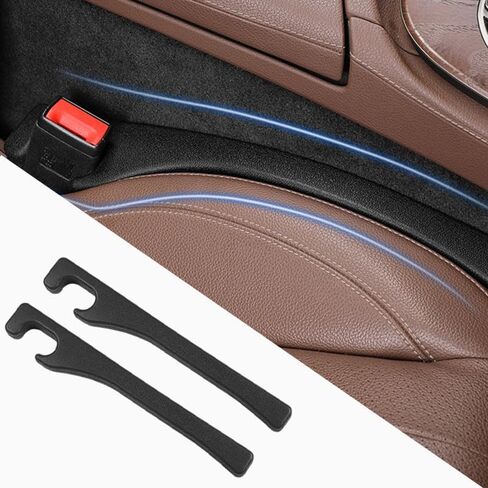 Car Seat Gap Filler Universal Fit Prevent Drop Between Seat and Central Console Water Proof Set of 2 in Saudi Arabia