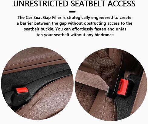 Car Seat Gap Filler Universal Fit Prevent Drop Between Seat and Central Console Water Proof Set of 2 in Saudi Arabia