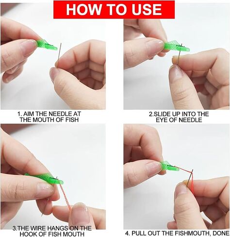 Fish Mouth Sewing Machine Needle Threader - 2024 New Automatic Sewing Needle Threader Simple Needle Threader, Upgrade Quick Sewing Machine Loop Easy Selfthread Needle Threaders Tool (Green*30） in Saudi Arabia