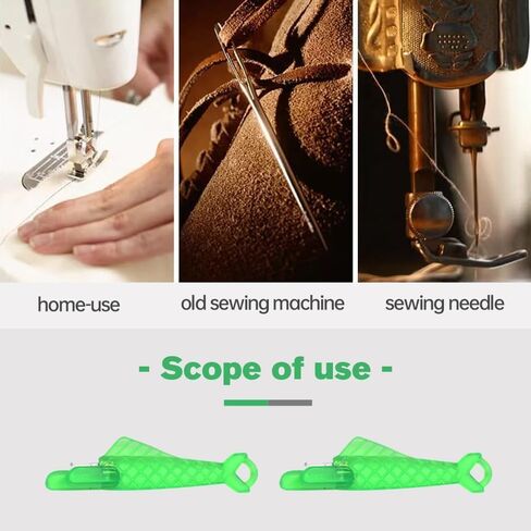 Fish Mouth Sewing Machine Needle Threader - 2024 New Automatic Sewing Needle Threader Simple Needle Threader, Upgrade Quick Sewing Machine Loop Easy Selfthread Needle Threaders Tool (Green*30） in Saudi Arabia
