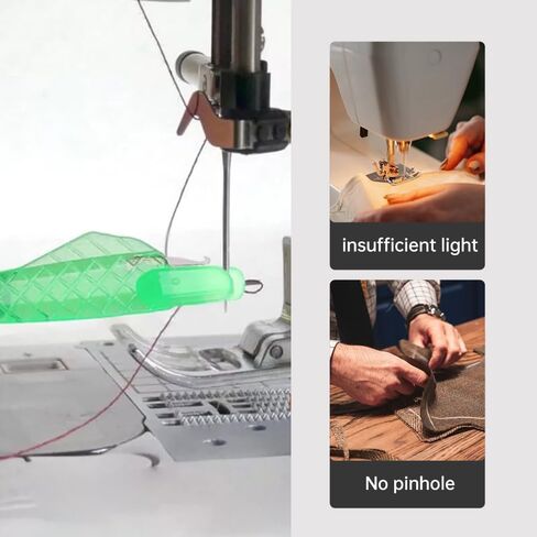 Fish Mouth Sewing Machine Needle Threader - 2024 New Automatic Sewing Needle Threader Simple Needle Threader, Upgrade Quick Sewing Machine Loop Easy Selfthread Needle Threaders Tool (Green*30） in Saudi Arabia