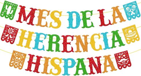 لافتة Mes De La Herencia Hispana، ديكورات شهر التراث الإسباني، لافتة أمريكا اللاتينية، ديكورات الفصول الدراسية الإسبانية، لوازم حفلات شهر التراث الإسباني الوطني in Kuwait