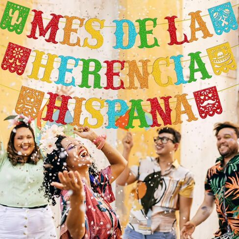 لافتة Mes De La Herencia Hispana، ديكورات شهر التراث الإسباني، لافتة أمريكا اللاتينية، ديكورات الفصول الدراسية الإسبانية، لوازم حفلات شهر التراث الإسباني الوطني in Kuwait