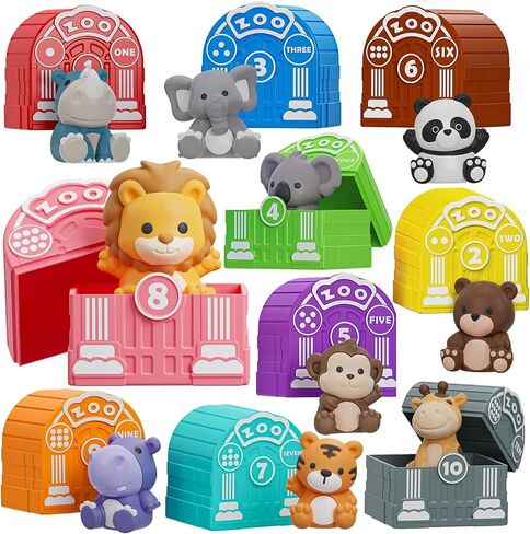 Letapapa Toddler Toys for 1 2 3 Year Old, 20 Pcs Dog Toys for Kids, Montessori Educational Counting, Matching & Sorting Motor Skills Toys, Christmas Birthday Gifts for Baby Boy Girl Aged 12-18 Months in Saudi Arabia