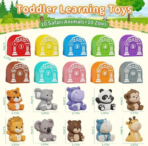 Letapapa Toddler Toys for 1 2 3 Year Old, 20 Pcs Dog Toys for Kids, Montessori Educational Counting, Matching & Sorting Motor Skills Toys, Christmas Birthday Gifts for Baby Boy Girl Aged 12-18 Months in Saudi Arabia