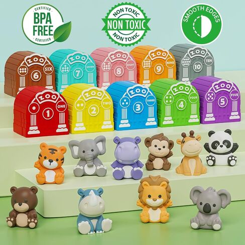 Letapapa Toddler Toys for 1 2 3 Year Old, 20 Pcs Dog Toys for Kids, Montessori Educational Counting, Matching & Sorting Motor Skills Toys, Christmas Birthday Gifts for Baby Boy Girl Aged 12-18 Months in Saudi Arabia