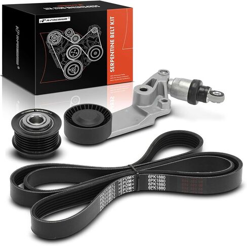 A-Premium Engine Serpentine Drive Belt Kit with Tensioner & Idler Pulley Compatible with Toyota Corolla 1998-2002, Celica 2000-2002, 1.8L in Saudi Arabia