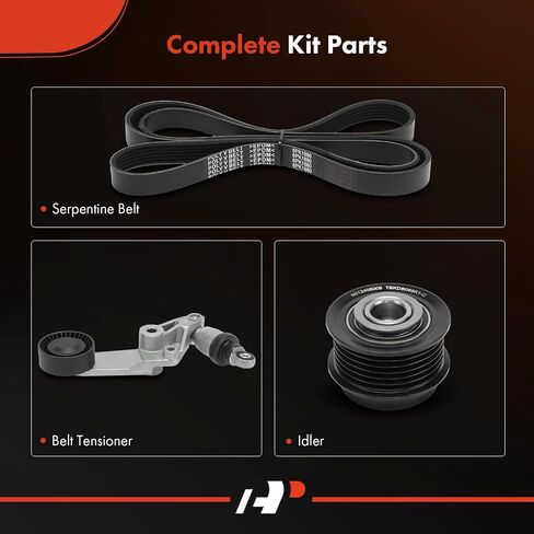 A-Premium Engine Serpentine Drive Belt Kit with Tensioner & Idler Pulley Compatible with Toyota Corolla 1998-2002, Celica 2000-2002, 1.8L in Saudi Arabia