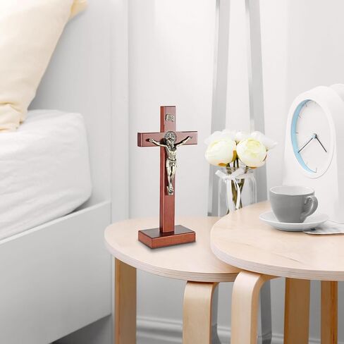 ARCHOBAN Cross for Wall, 12 Inch Handmade Catholic Wooden Wall Cross Decor, Giftable in Saudi Arabia