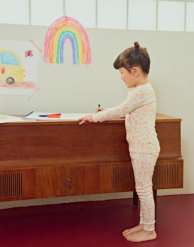 ملابس نوم مودال قطنية ناعمة من Moimoln للفتيات الصغيرات تناسب تمامًا ملابس نوم يومية طويلة من Pjs مقاس 4T in Kuwait