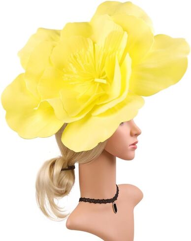 Beaupretty Large Flower Fascinators Huge Flower Headband Flower Fascinators Tea Party Headwear for Women for Wedding Halloween Christmas in Saudi Arabia