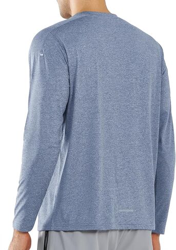 NORTHYARD Men's Athletic Running Workout Shirts Long Sleeve Lightweight Quick Dry Gym Outdoor Fishing Performance Tops Shirts in Kuwait
