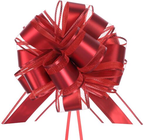 Jeffdad Bow Gift Wrapping Ribbon, 10Pcs Large 8 Inches Matte Metallic Color Bouquets Gift Bows, for Valentine's Day, Parties, Wine Bottles Decoration, Gift Wrapping and Birthday Decoration(Gold) in Kuwait