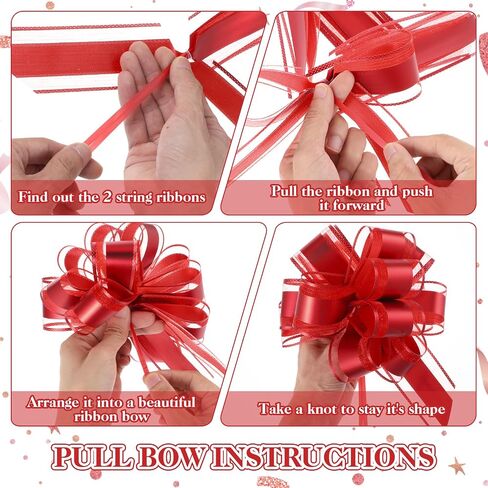 Jeffdad Bow Gift Wrapping Ribbon, 10Pcs Large 8 Inches Matte Metallic Color Bouquets Gift Bows, for Valentine's Day, Parties, Wine Bottles Decoration, Gift Wrapping and Birthday Decoration(Gold) in Kuwait