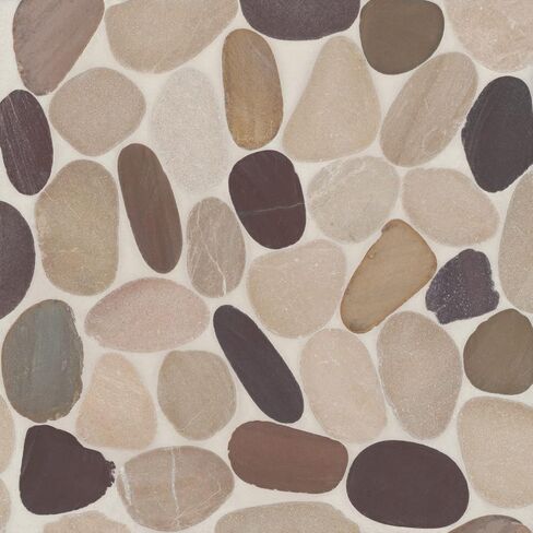 Waterbrook Jumbo Sliced Pebble Mosaic, Grey Mix (11-Pack, 11 SF) in Saudi Arabia