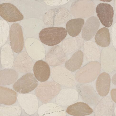 Waterbrook Jumbo Sliced Pebble Mosaic, Grey Mix (11-Pack, 11 SF) in Saudi Arabia