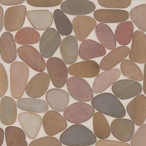 Waterbrook Jumbo Sliced Pebble Mosaic, Grey Mix (11-Pack, 11 SF) in Saudi Arabia