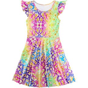 Girls Sleeveless Casual Dress Floral Printed Sundress for Home Party Beach Kindergarten Graduation in Saudi Arabia