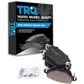 TRQ Rear Brake Pads Semi-Metallic Compatible with 2002-2004 Jaguar X-Type