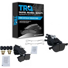 TRQ Front & Rear Brake Pads Semi-Metallic Compatible with 2005-2007 Ford Focus