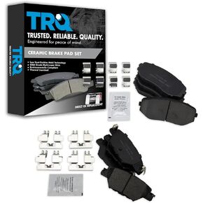 TRQ Front & Rear Brake Pads Ceramic Compatible with 2016-2021 Mazda CX-9