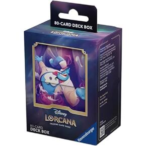 Ravensburger Disney Lorcana TCG Deck Box Featuring Genie – Supportive Friend by Koni | Securely Stores 80 Sleeved Cards | Durable & Portable Organizer for TCG Players | Ages 8+