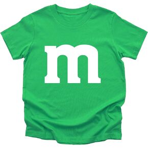 M Letter Funny Halloween Team Costume Design Gift Youth T-Shirt