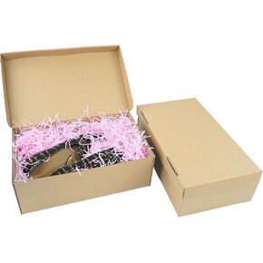 STRBOXONG Cardboard Shoe Boxes with Lid, 11.81x7.08x3.94, Multi-Purpose Storage Box for Home Office Organization Containers, Foldable Cardboard Carton, Gift Parcel (Pack of 5)