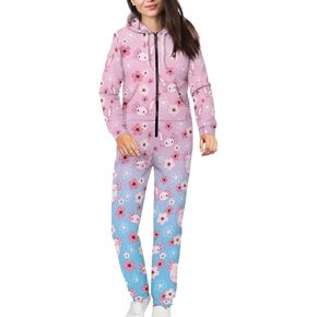 Xhuibop Adult Onesie for Women Plus Size One Piece Jumpsuit Romper